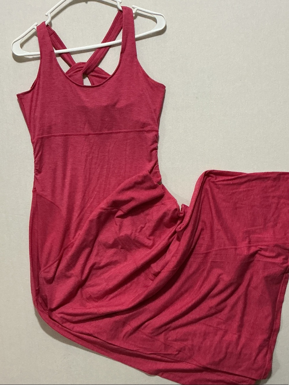 Athleta Raspberry Pink Cross-Back Tank Chemise